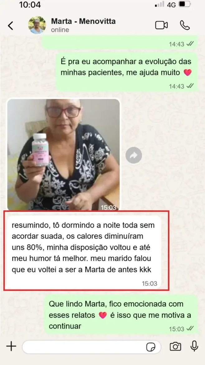 Print de relato recebido